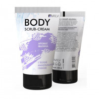 Скраб-крем с бел. минер. глиной малина BODY Scrub-Cream Milv 150 мл.